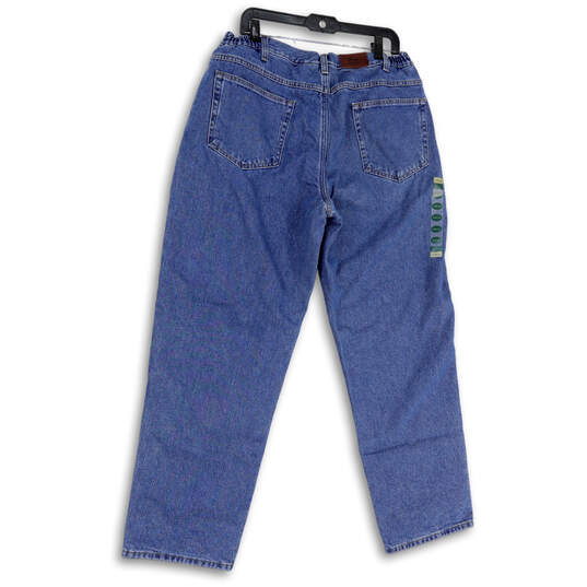 NWT Womens Blue Medium Wash Pockets Stretch Denim Mom Jeans Size 38/32 image number 3