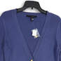 NWT Womens Blue Long Sleeve Button Front Cardigan Sweater Size XL image number 1