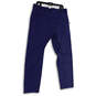 Mens Blue Flat Front Slash Pocket Stretch Straight Leg Chino Pants Size 34 image number 2