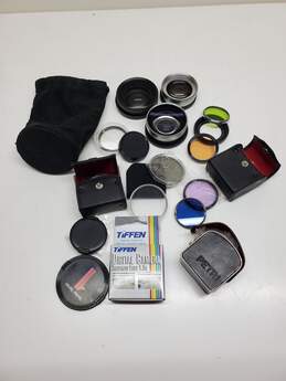 Mixed Lot of Camera Lenses & Filters - Untested 2lb Lot