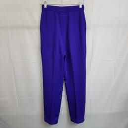 St. John purple knit trouser pants women's size 4 - flaws