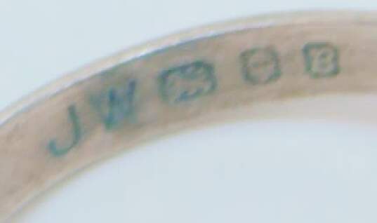 VNTG 925 Wedgwood Light Blue Jasperware Anchor of Hope Ring image number 4