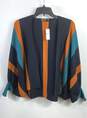 New York & Company Multicolor Ribbed Cardigan M image number 1