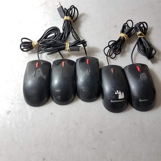 Lot of Five computer mice image number 1