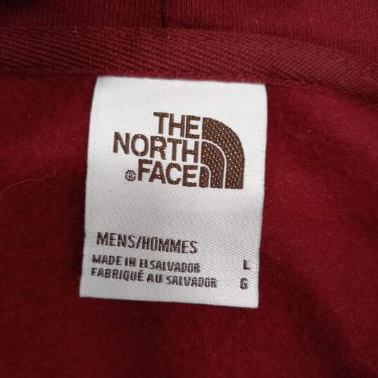 The North Face Red Pullover Hoodie Men's Size L image number 3