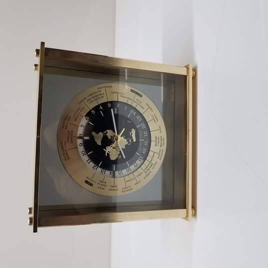 Buy the Vintage SEIKO Quartz Desk Mantle World Time Clock | GoodwillFinds