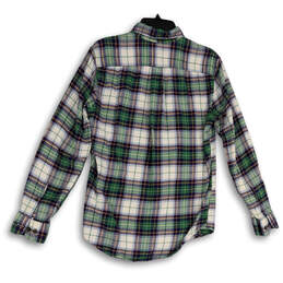 Mens Multicolor Plaid Long Sleeve Collared Button-Down Shirt Size Small alternative image