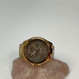 Fossil AM4533 Gold-Tone Stainless Steel Round Dial Analog Wristwatch