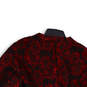 NWT Womens Red Black Paisley Long Sleeve One Button Blazer Jacket Size 2 image number 4