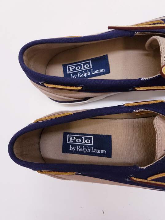 Polo by Ralph Lauren Canvas Boat Shoes Tan 11 image number 9