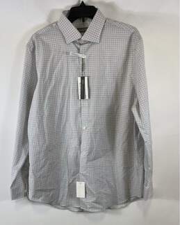 NWT Michael Kors Mens Gray Slim Fit Long Sleeve Collared Button-Up Shirt Size L alternative image