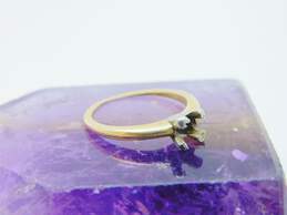 Antique 14K Gold Solitaire Ring Setting 1.5g alternative image