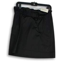 NWT Banana Republic Womens Black Elastic Waist Side Zip A-Line Skirt Size 4