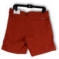 NWT Mens Red Classic Fit Flat Front Zip Pockets Chino Shorts Size 34 image number 4