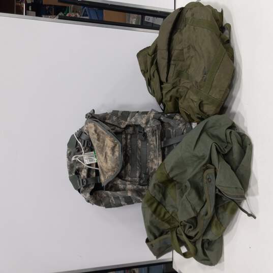 Bundle of 3 Military Duffle Bags image number 1