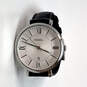 Designer Fossil Black Leather Band Round Shape Analog Quartz Wristwatch image number 1