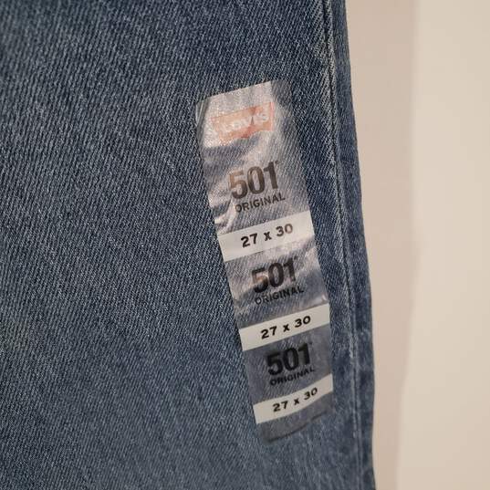 NWT Mens 501 Original Fit Medium Wash Denim Straight Leg Jeans 27X30 image number 4