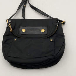 Womens Black Gold Zipper Pocket Adjustable Strap Crossbody Bag Purse alternative image