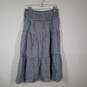 NWT Womens Check Smocked Waist Flat Front Pull-On Midi A-Line Skirt Size L image number 2