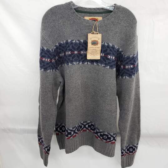 Boston Traders Men's Luxury Vintage Gray Wool Blend Knit Sweater Size XXL - NWT image number 1