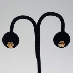 14k Gold Triple Heart Post Earrings 1.9g