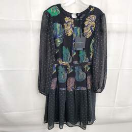 Cynthia Rowley Inverness Mixed Media Bell Sleeve Multicolor Dress Women's Size 2 NWT