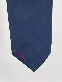 Mens Blue Adjustable Keeper Loop Formal Pointed Necktie W-0528810-C alternative image