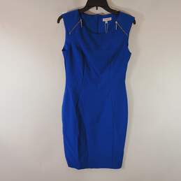 Pierri Women Blue Sheath Dress 6 NWT