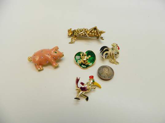 VNTG & Mod Enamel Animals & Insects Brooch Lot image number 5