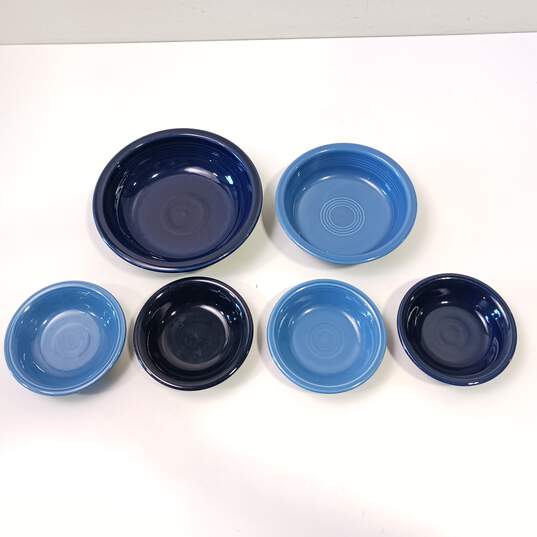 Bundle of 6 Assorted Blue Fiesta Bowls image number 2