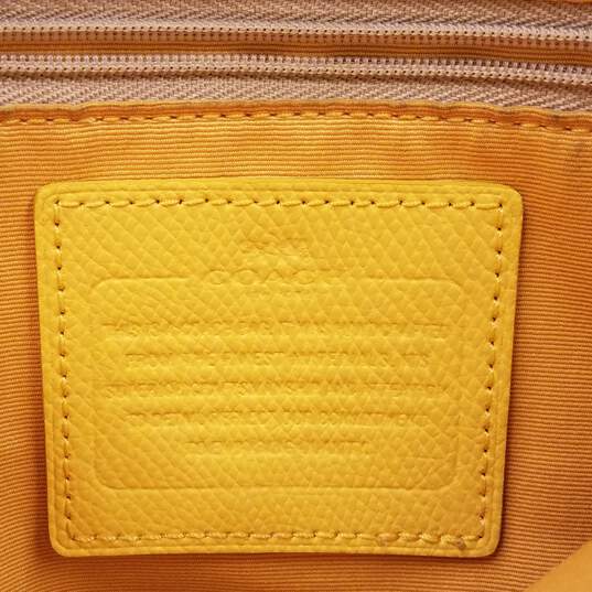 Coach Signature Monogram Zip Top Shoulder Bag Beige Yellow image number 6