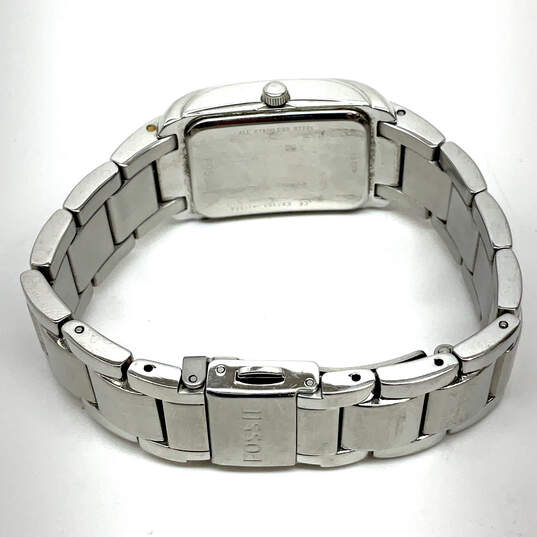 Designer Fossil Silver-Tone Stainless Steel Analog Dial Quartz Wristwatch image number 2