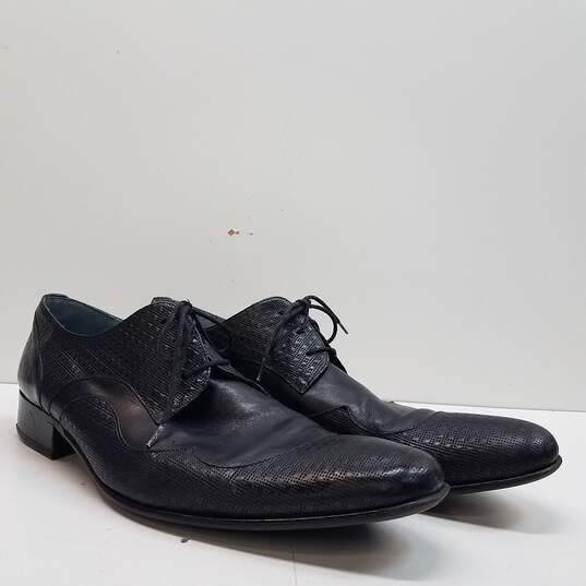 John Fluevog Black Leather Lace Up Oxford Dress Shoes Men's Size 11 M image number 3