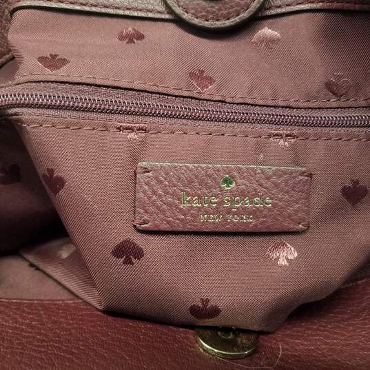 Kate Spade Purple Pebbled Leather Handbag image number 7
