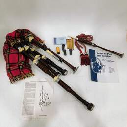 Mid East Mfg. Brand Set of Bagpipes w/ Practice Chanter and Other Accessories
