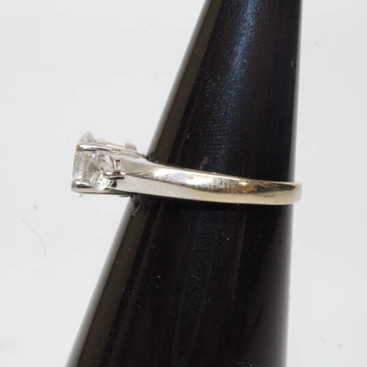 14K White Gold CZ Accent Ring Size 3.75 - 2.5g image number 4