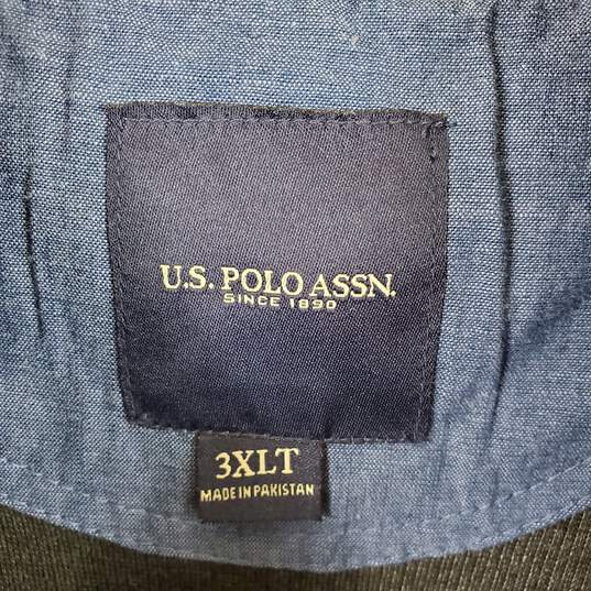 US Polo Assn. Men Grey Quarter Sweatshirt 3XLT NWT image number 3
