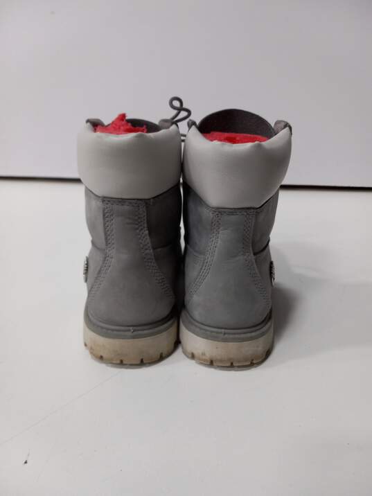 Timberland Women's Gray Nubuck Leather Boots A1517 Size 8 image number 4