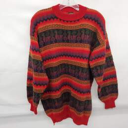Artesania Los Andes Men's Multicolor 100% Alpaca Wool Pullover Sweater Size XL