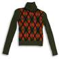 Red Valentino Womens Orange Green Argyle Turtleneck Pullover Sweater Size XS image number 1