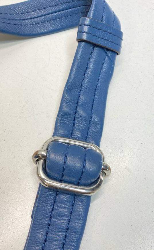 Marc Jacobs Leather Turnlock Shoulder Bag Blue image number 7