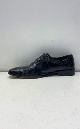 Stacy Adams Mens Derby Black Leather Croc Print Round Toe Lace Up Shoes Size 13 alternative image