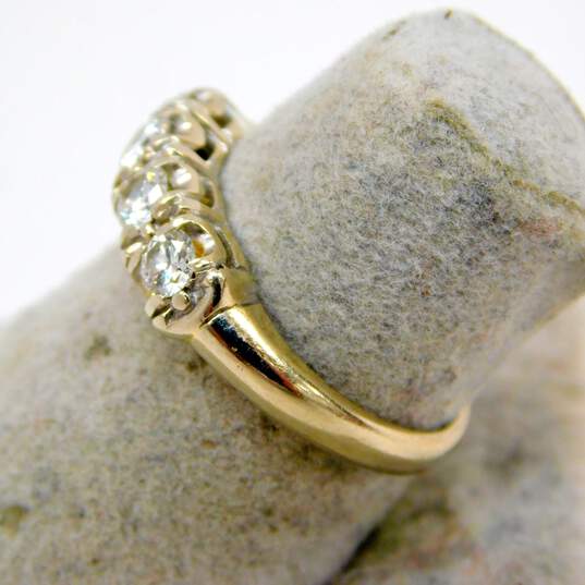Vintage 14K White Gold 0.40 CTTW Diamond Four Stone Ring 2.5g image number 3