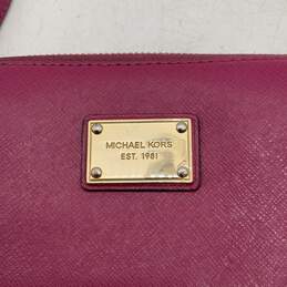 Womens Purple Leather Card Holder Zip Wristlet Wallet alternative image
