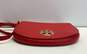 Tory Burch Leather Jamie Clutch Crossbody Cherry Red image number 3