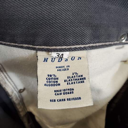 Hudson Men Gray Straight Jeans Sz 34 image number 4
