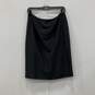Oscar De La Renta Womens Black Flat Front Back Zip Straight & Pencil Skirt Sz 8 image number 1