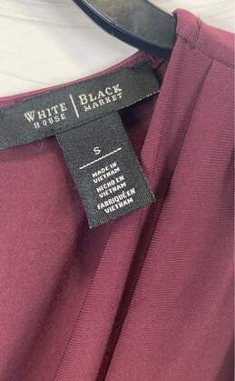 White House Black Market Maroon Wrap Blouse - Size Small alternative image
