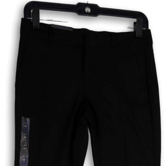 NWT Womens Ryan Black Flat Front Pockets Straight Leg Ankle Pants Size OP image number 3