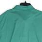 Mens Green Spread Collar Short Sleeve Side Slit Polo Shirt Size XXXL image number 4